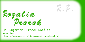 rozalia prorok business card